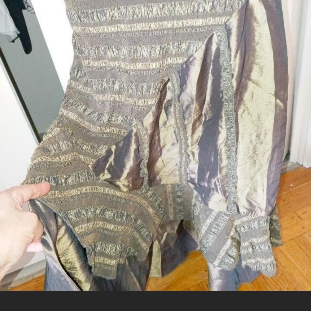 Yansi Fugel skirt gorgeous green western sz 8/10 summer boho whimsical - Picture 3 of 5